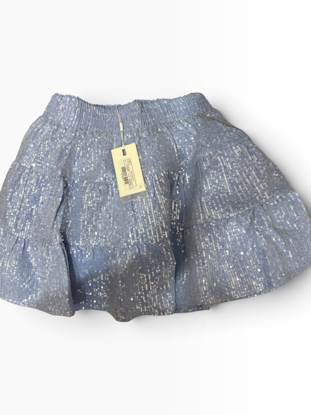Endless Rose Powder Blue Sequin Mini Skirt Size M NWT